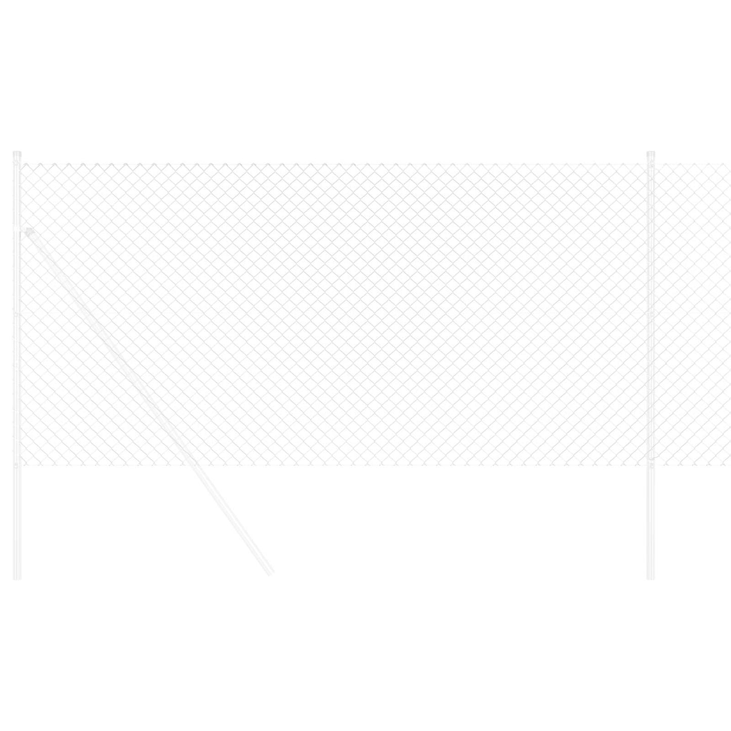 Chain Link Fence 10 x 1 m Galvanised steel Silver