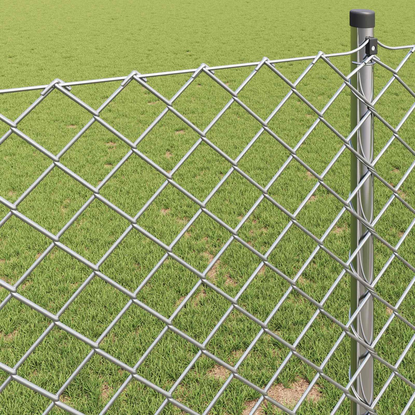 Chain Link Fence 10 x 1.5 m Galvanised steel Silver