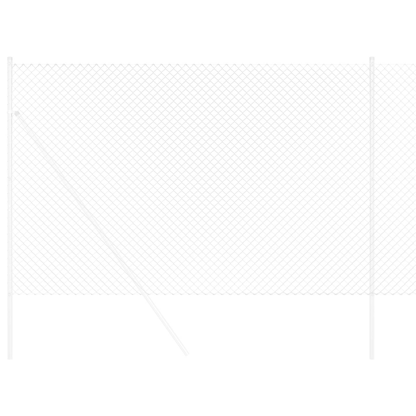 Chain Link Fence 10 x 1.5 m Galvanised steel Silver