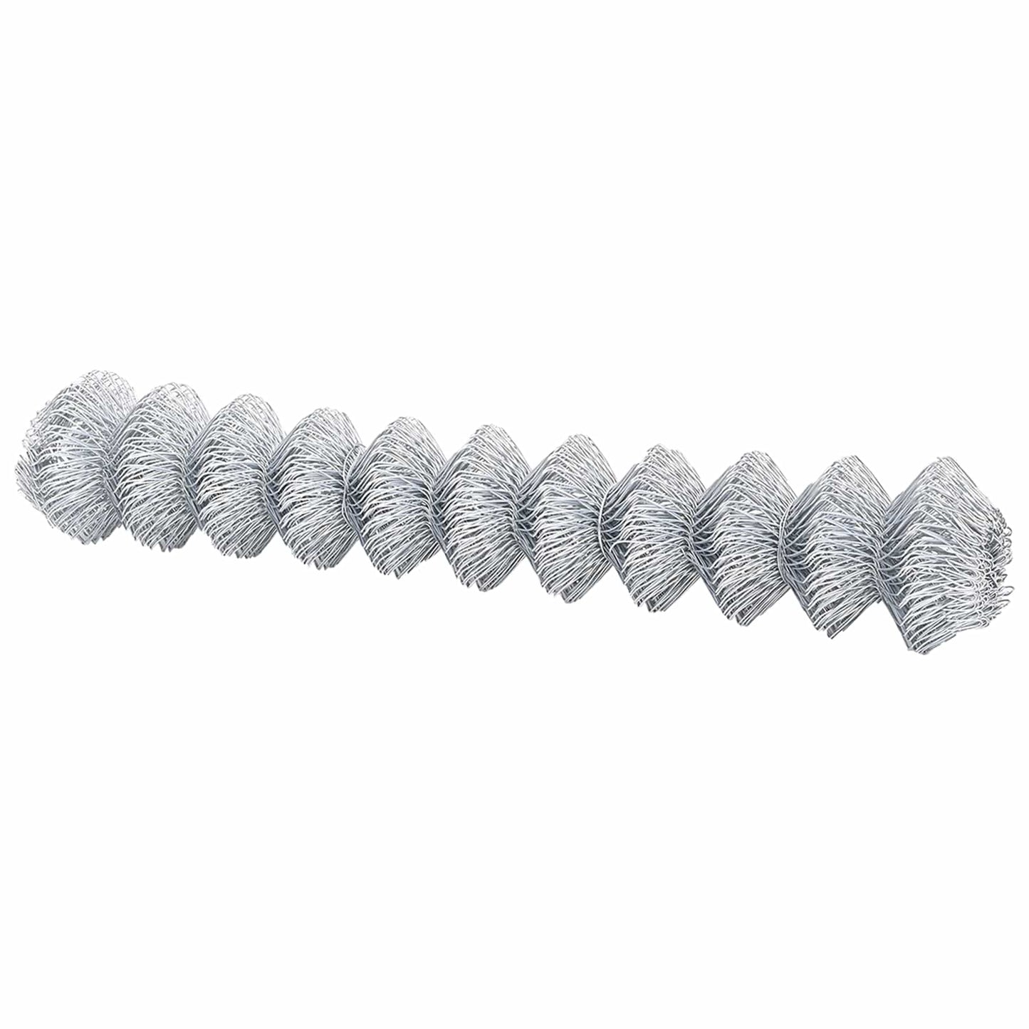 Chain Link Fence 10 x 1.6 m Galvanised steel Silver
