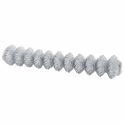 Chain Link Fence 10 x 1.6 m Galvanised steel Silver