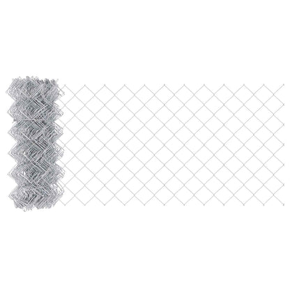 Chain Link Fence 25 x 0.6 m Galvanised steel Silver