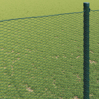 Hexagon Fence Green 1 x 10 m PVC