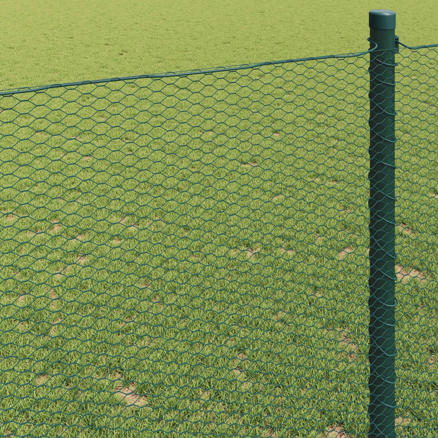 Hexagon Fence Green 1.4 x 10 m PVC