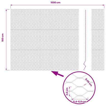 Hexagon Fence Green 1.6 x 10 m PVC