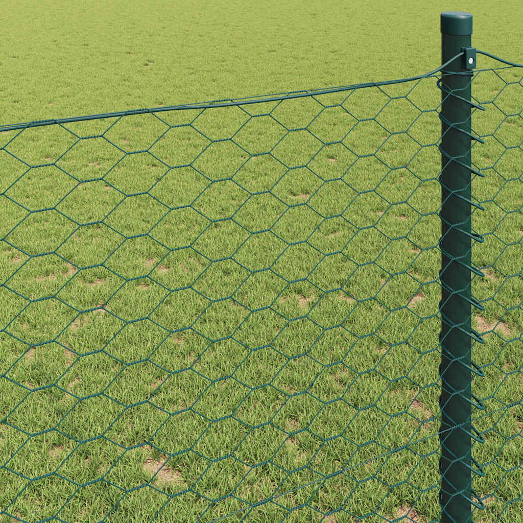 Hexagon Fence Green 1.6 x 10 m PVC