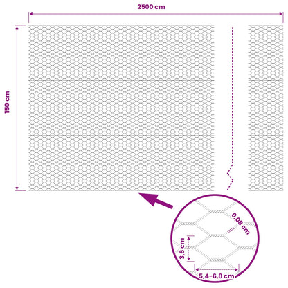 Hexagon Fence Green 1.6 x 25 m PVC