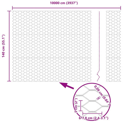 Hexagon Fence Green 1.4 x 100 m PVC