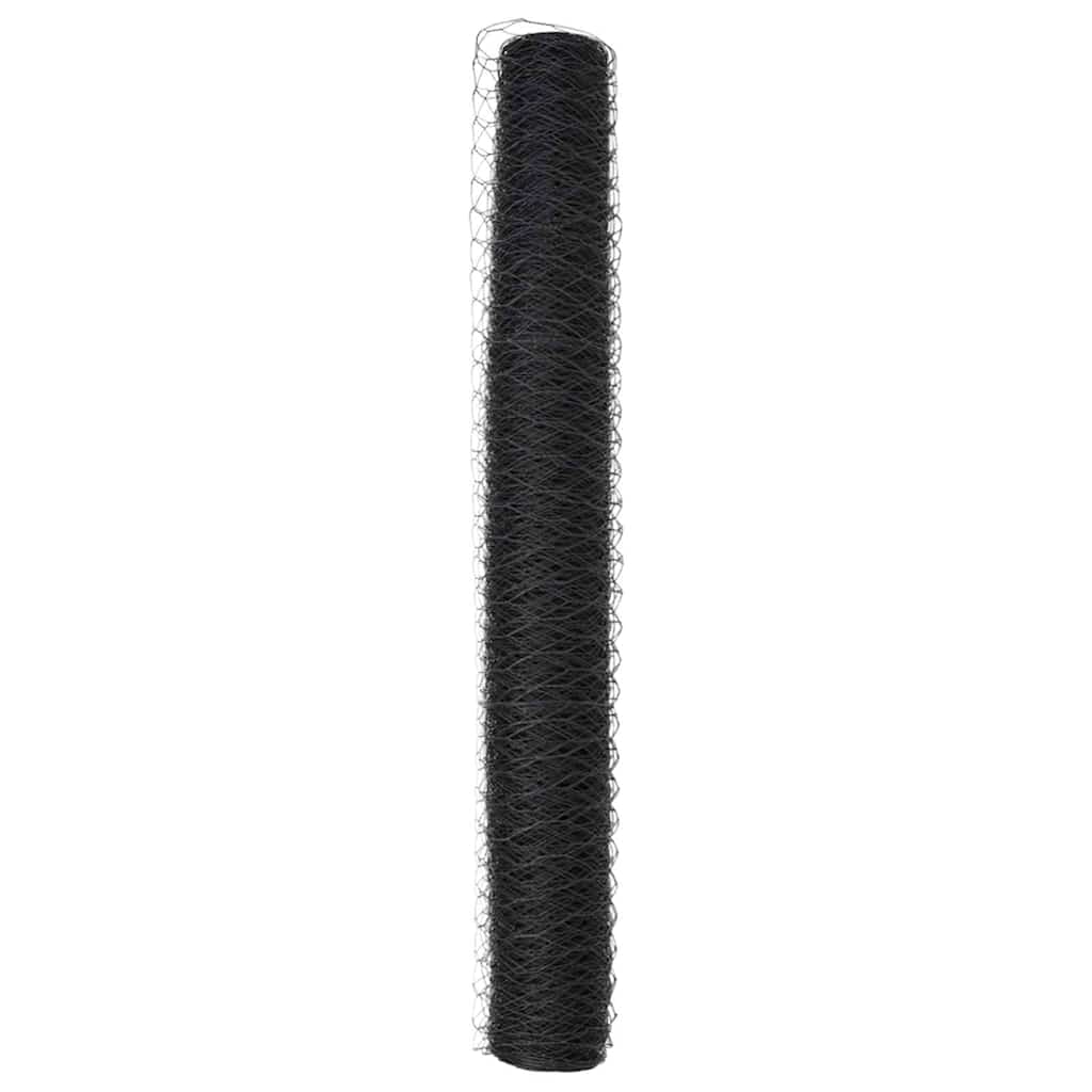 Hexagon Fence Grey 1.2 x 10 m PVC
