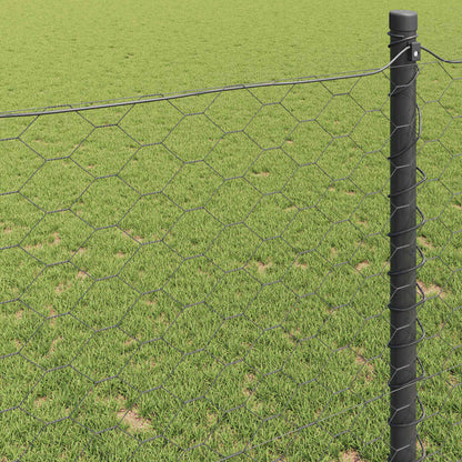 Hexagon Fence Grey 1.5 x 10 m PVC