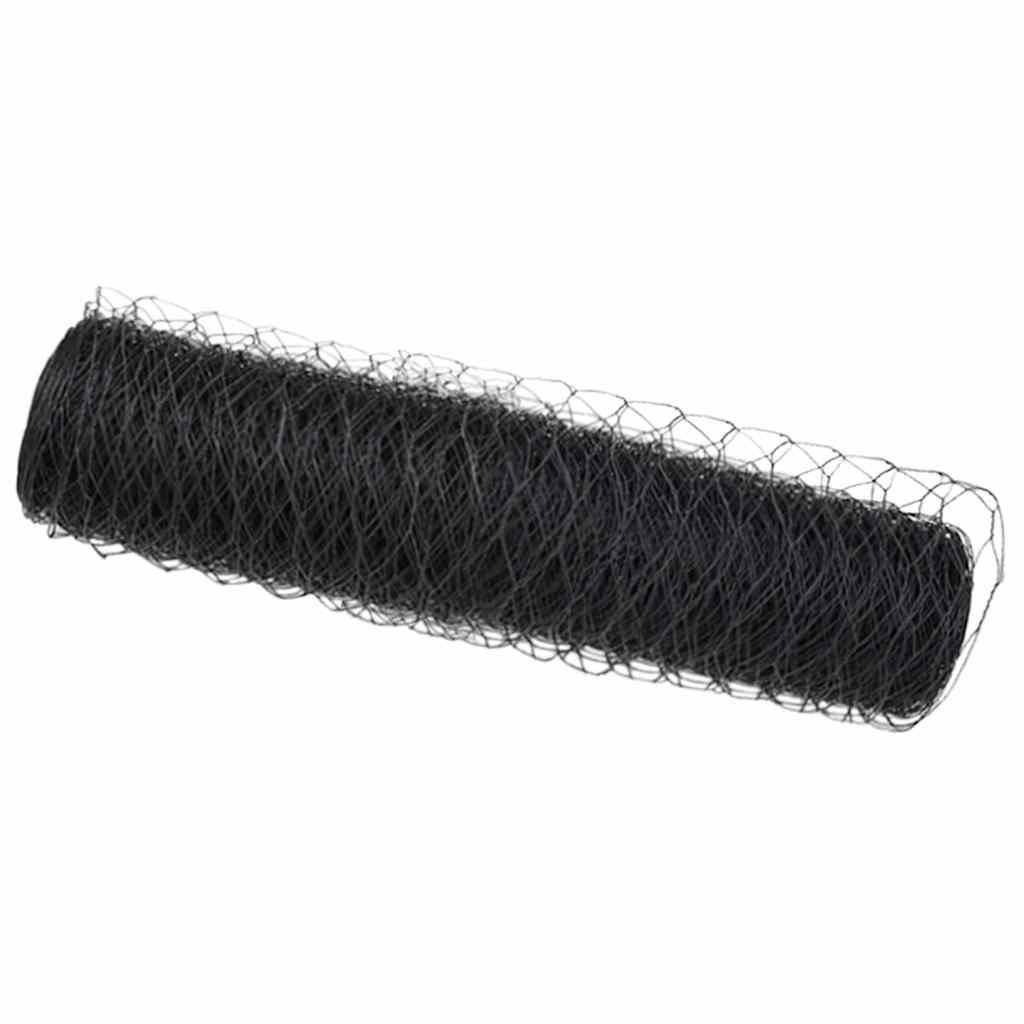 Hexagon Fence Grey 0.4 x 25 m PVC