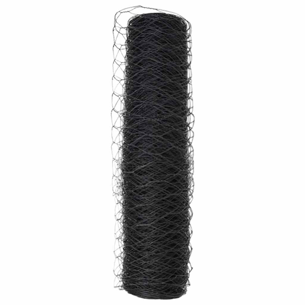 Hexagon Fence Grey 0.4 x 25 m PVC
