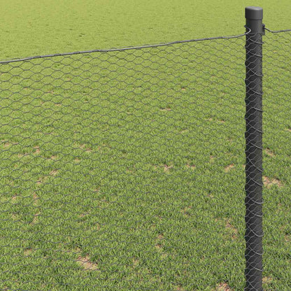 Hexagon Fence Grey 1.4 x 25 m PVC