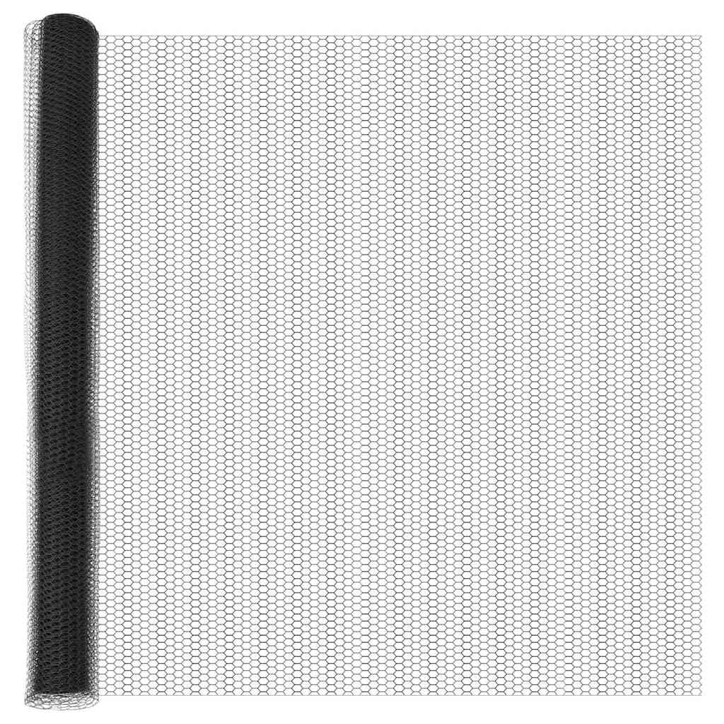 Hexagon Fence Grey 1.5 x 100 m PVC