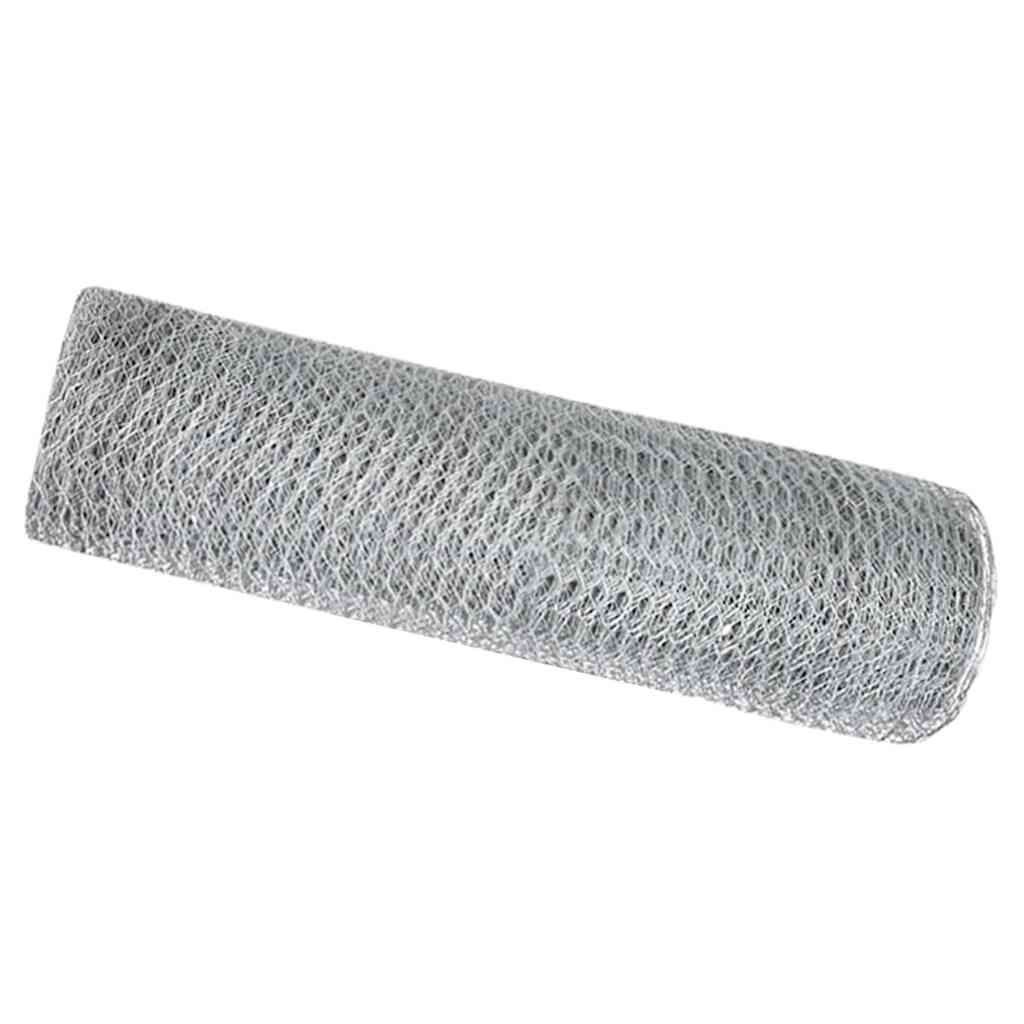 Hexagon Fence Silver 0.6 x 25 m Galvanised steel