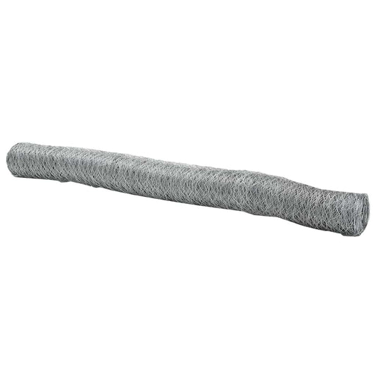 Hexagon Fence 1.4 x 25 m Galvanised steel Silver