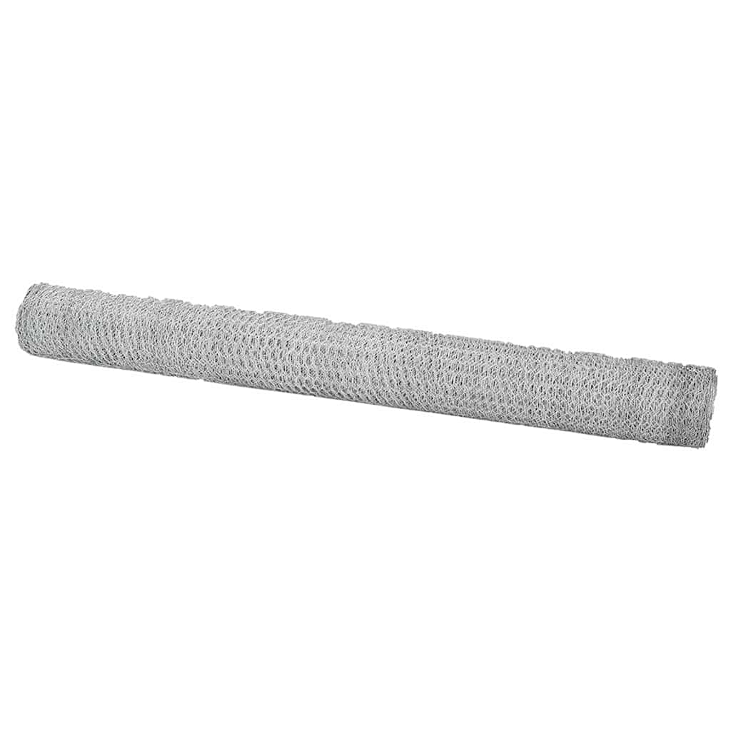 Hexagon Fence Silver 1.6 x 25 m Galvanised steel