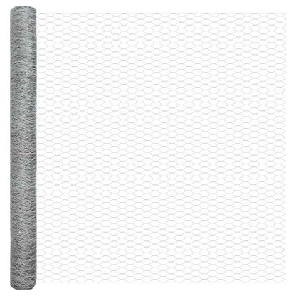 Hexagon Fence Silver 1.6 x 25 m Galvanised steel