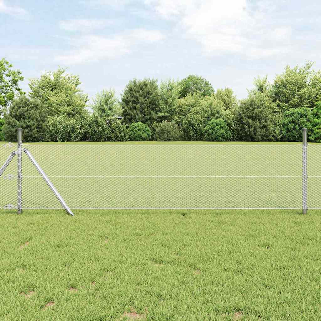 Hexagon Fence Silver 0.4 x 50 m Galvanised steel