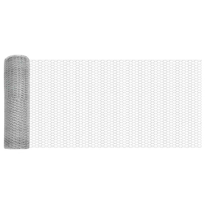 Hexagon Fence Silver 0.5 x 50 m Galvanised steel