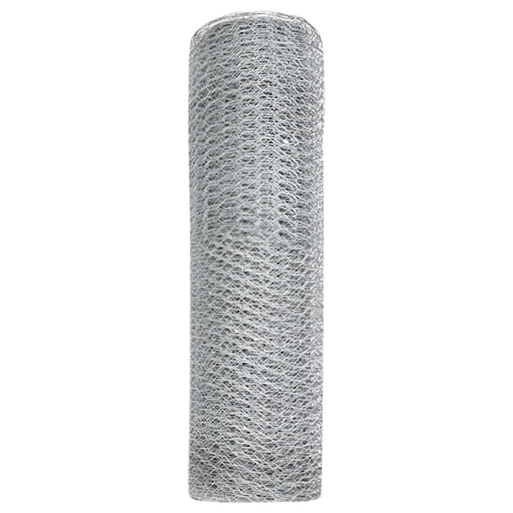 Hexagon Fence Silver 0.5 x 50 m Galvanised steel