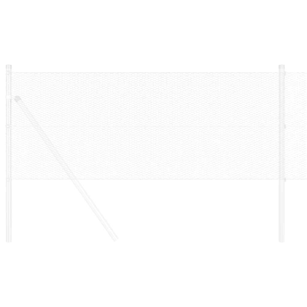 Hexagon Fence Silver 0.5 x 50 m Galvanised steel