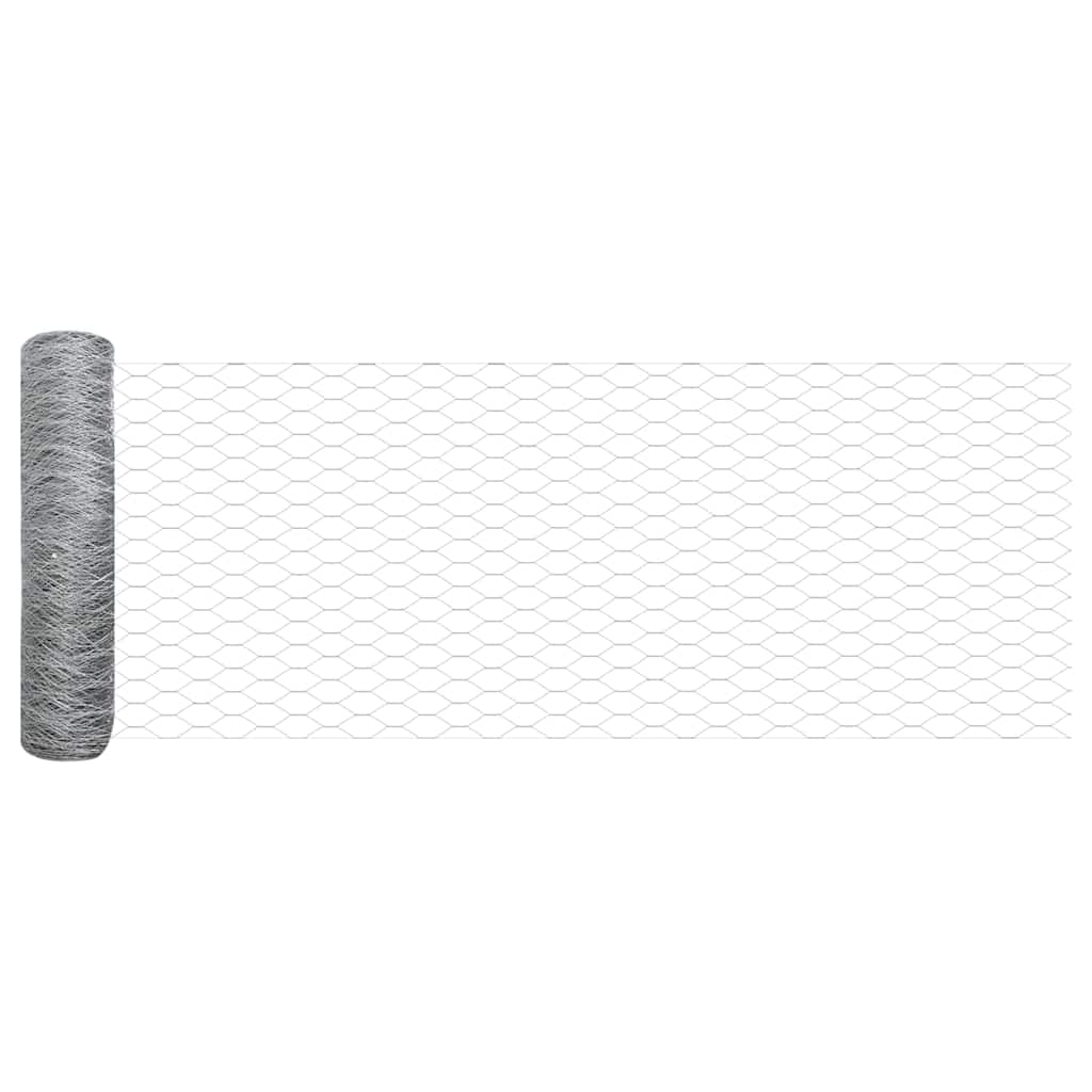 Hexagon Fence Silver 0.6 x 50 m Galvanised steel
