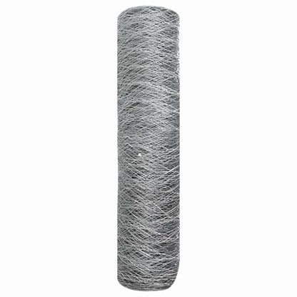 Hexagon Fence Silver 0.6 x 50 m Galvanised steel