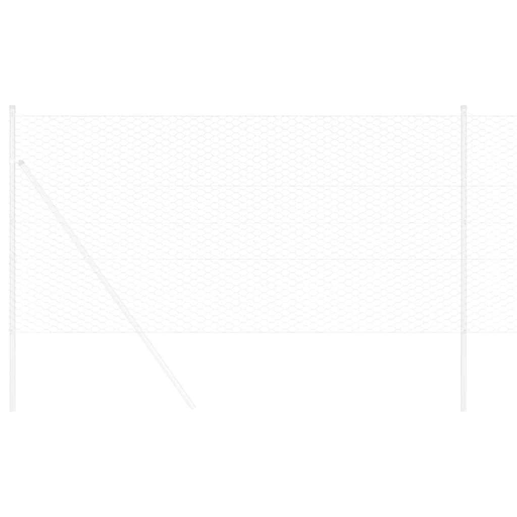 Hexagon Fence Silver 0.6 x 50 m Galvanised steel
