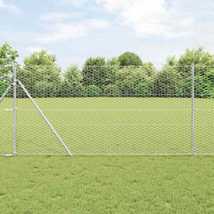 Hexagon Fence Silver 1 x 50 m Galvanised steel