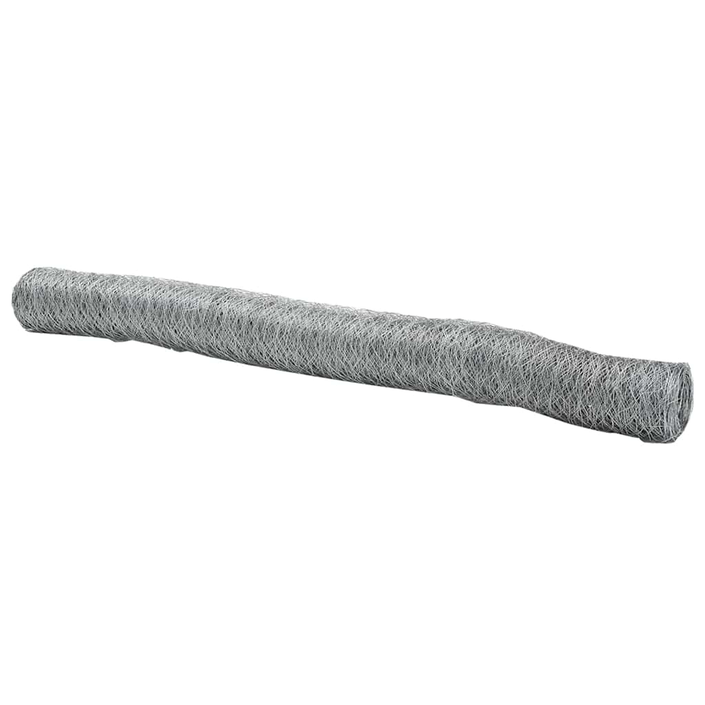 Hexagon Fence Silver 1 x 50 m Galvanised steel