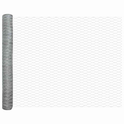Hexagon Fence Silver 1 x 50 m Galvanised steel