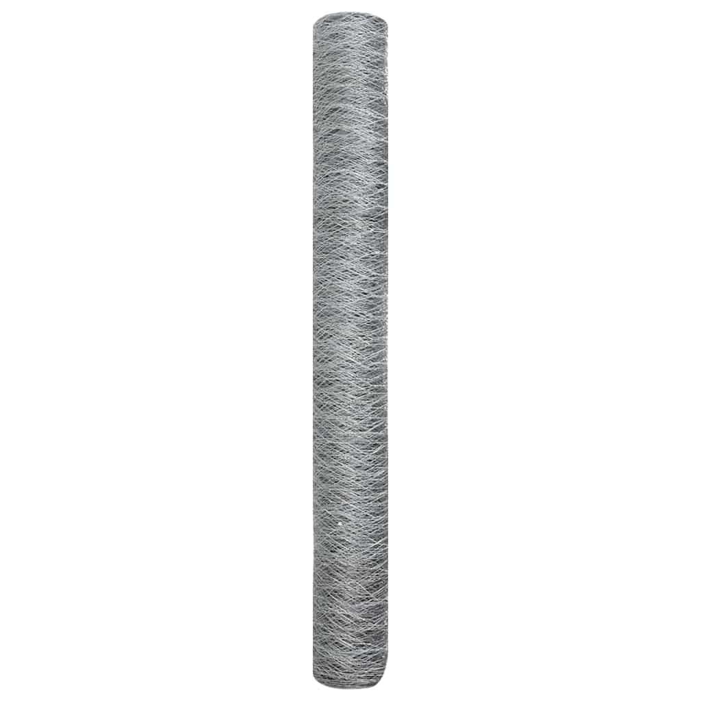 Hexagon Fence Silver 1 x 50 m Galvanised steel