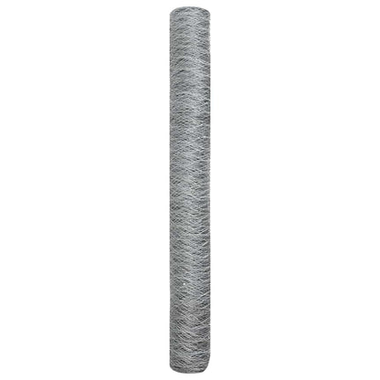 Hexagon Fence Silver 1 x 50 m Galvanised steel