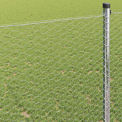 Hexagon Fence Silver 1.6 x 50 m Galvanised steel