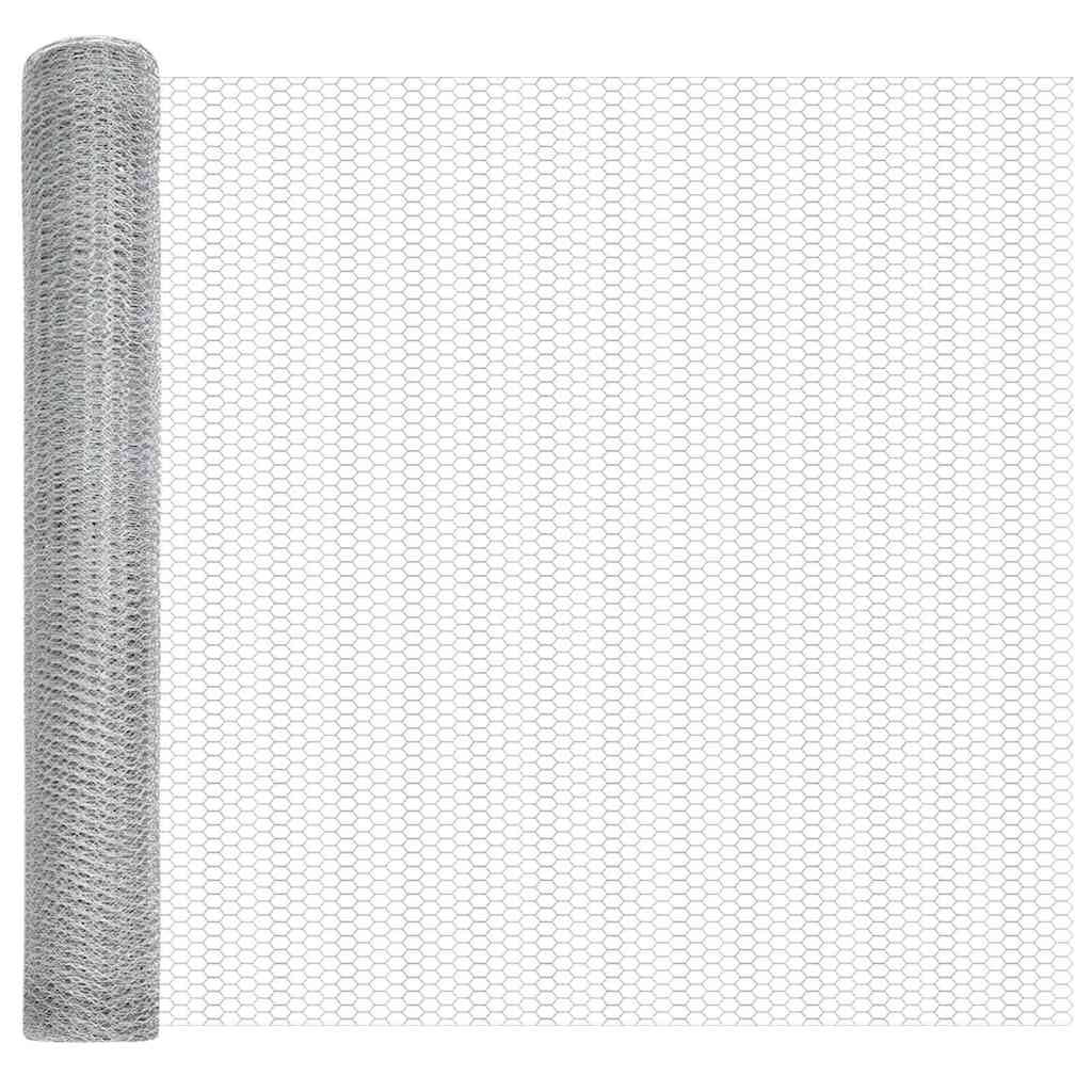 Hexagon Fence Silver 1.2 x 100 m Galvanised steel