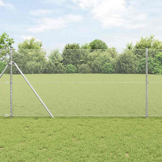 Hexagon Fence 1.4 x 100 m Galvanised steel Silver