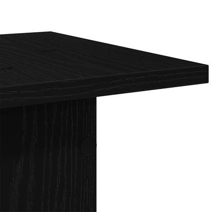 Plant Stand 2 pcs Black Oak 30 x 30 x 95 cm Engineered wood