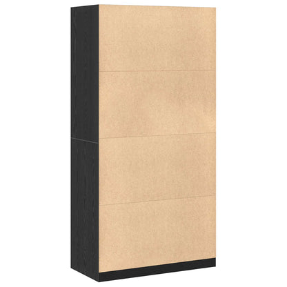 Wardrobe with Shelf Black Oak 100 x 50 x 200 cm Engineered Wood