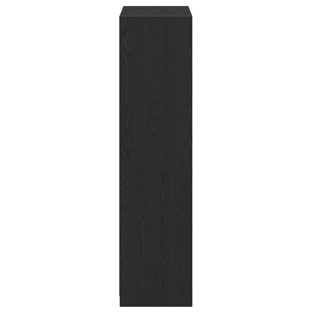 Wardrobe with Shelf Black Oak 80 x 50 x 200 cm Engineered Wood