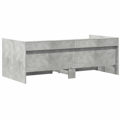 Day Bed with Drawer Grey 90 x 200 cm Engineered Wood
