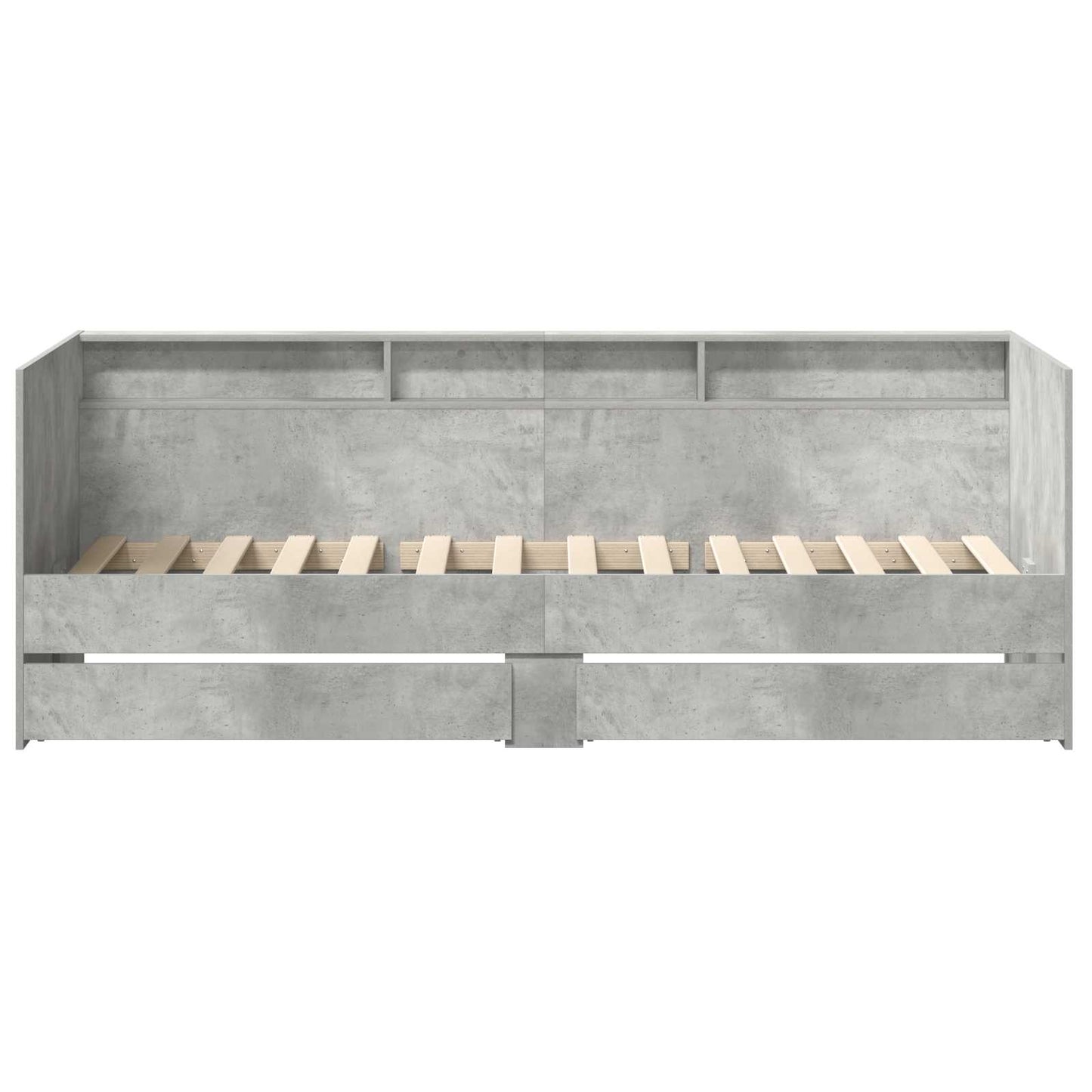 Day Bed with Drawer Grey 90 x 200 cm Engineered Wood