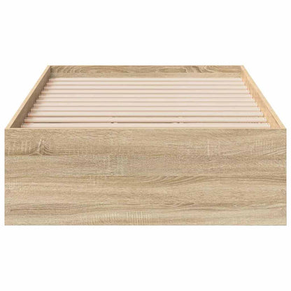 Bed Frame with Drawer Brown 90 x 190 cm Engineered Wood