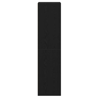 Wardrobe with Shelf Black Oak 50 x 50 x 200 cm Engineered Wood