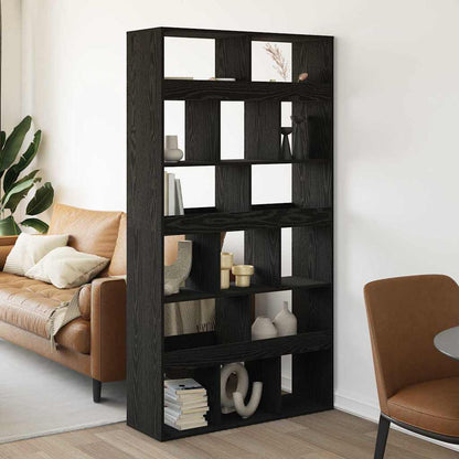 Book Cabinet 15-Tier 100 x 33 x 187.5 cm Black Oak
