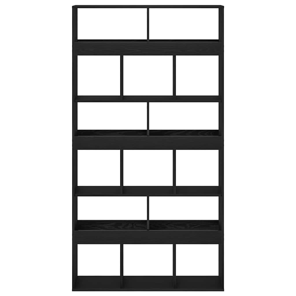 Book Cabinet 15-Tier 100 x 33 x 187.5 cm Black Oak