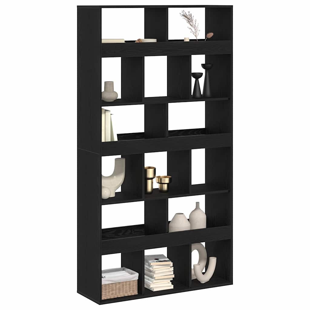 Book Cabinet 15-Tier 100 x 33 x 187.5 cm Black Oak