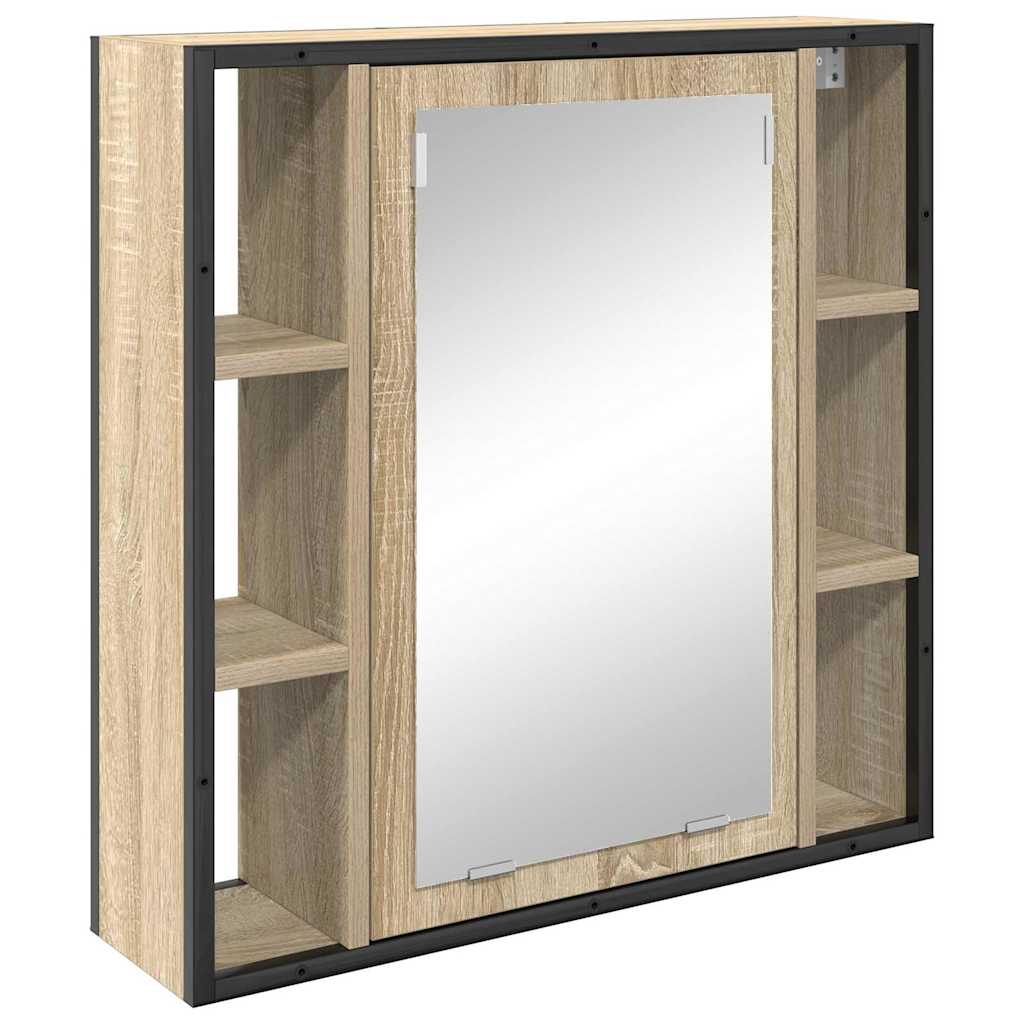 Bathroom Furniture Set with Shelf 2 pcs Brown Engineered wood