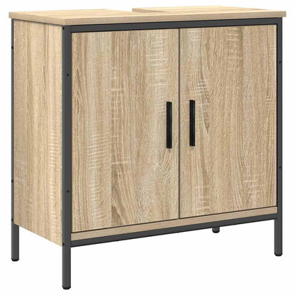 Bathroom Furniture Set with Shelf 2 pcs Brown Engineered wood