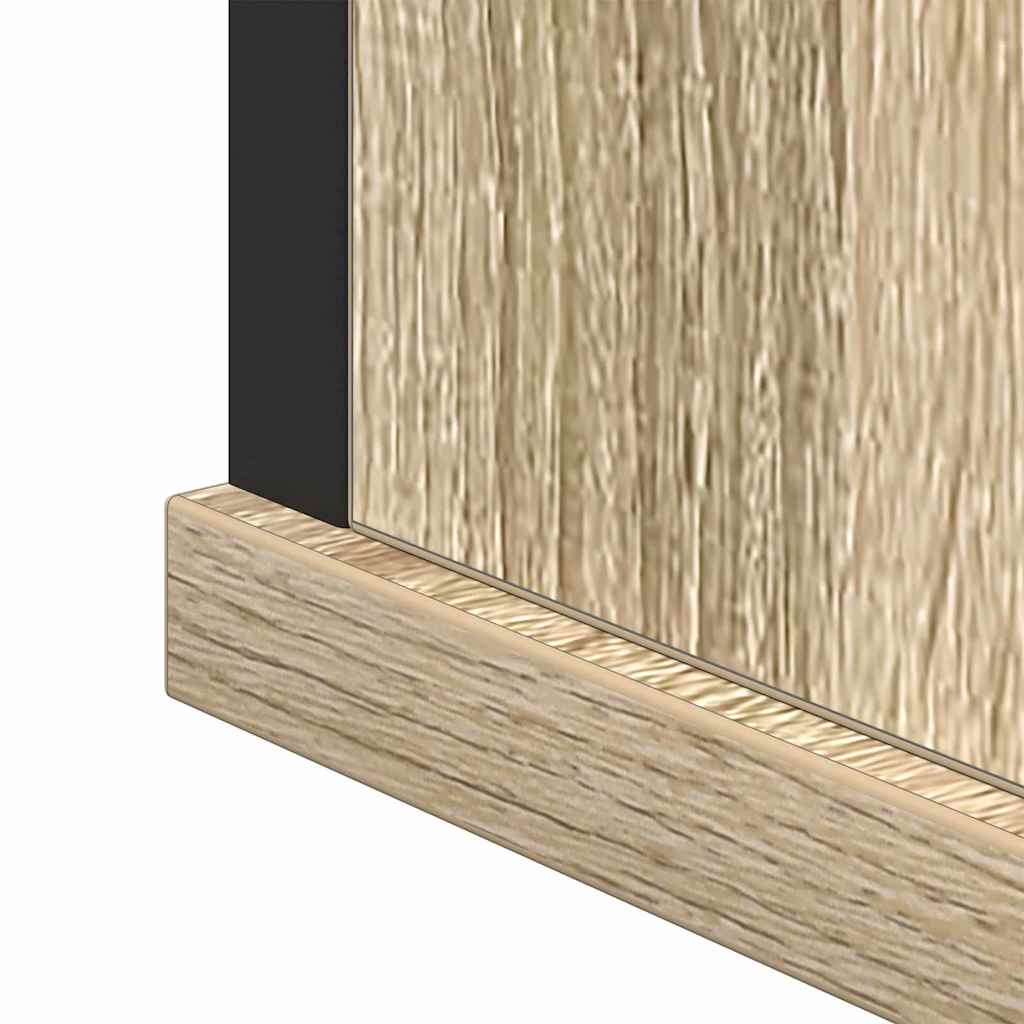 Bathroom Furniture Set with Shelf 2 pcs Brown Engineered wood